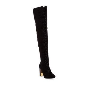 Lace Up Thigh High Boots